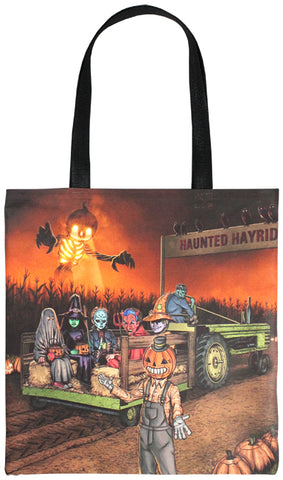 Haunted Hayride Tote Bag