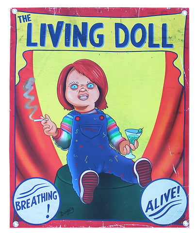 The Living Doll Vinyl Banner